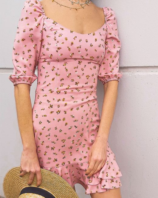 Emily floral-print mini dress