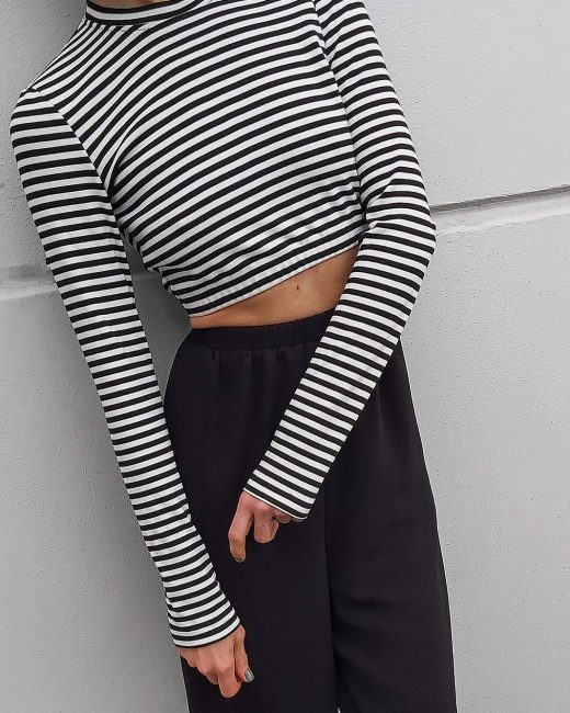 Striped cropped top