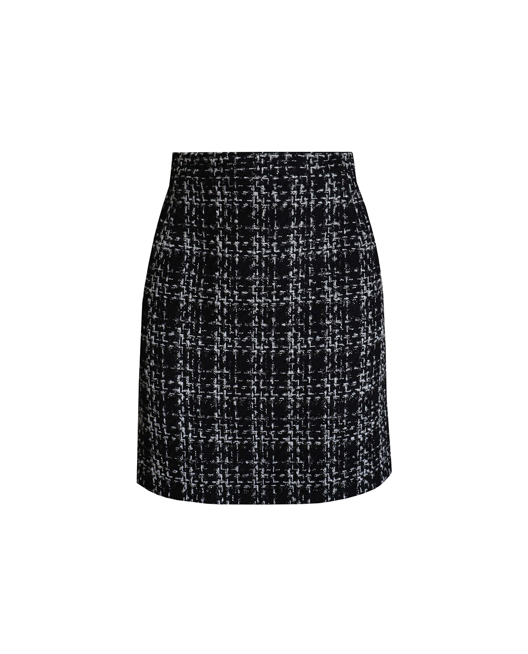 tweed skirt black and white