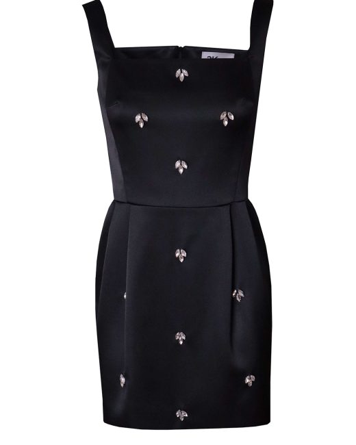 Blondy crystal hand-embellished mini dress