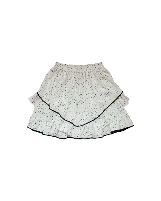 Agua ruffled polka-dot print viscose mini skirt