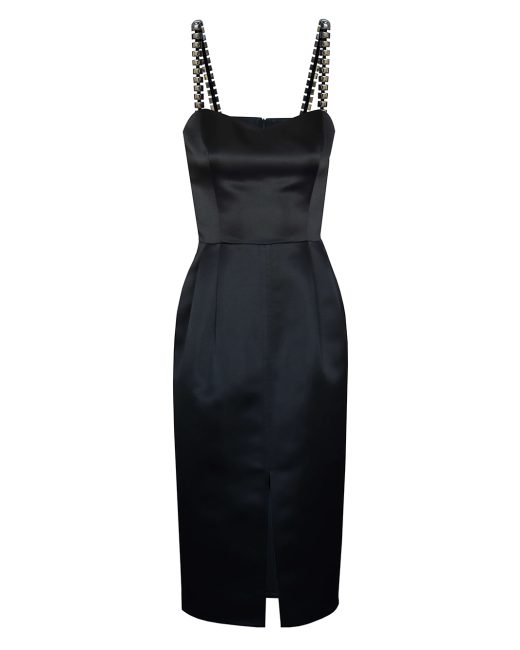 Hanna chain-embellished midi dress
