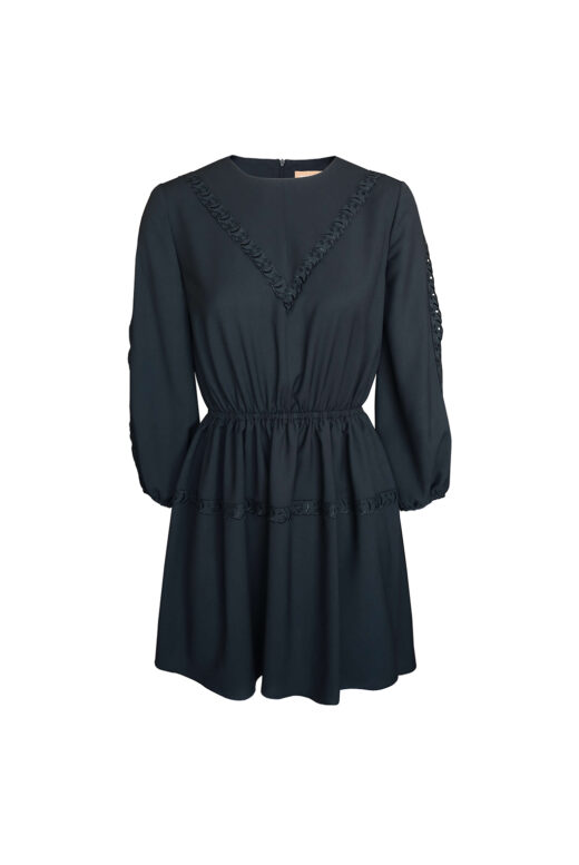 Ada lace 3/4 sleeves viscose mini dress
