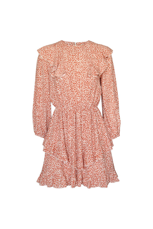Abito ruffled mini dress from italian viscose