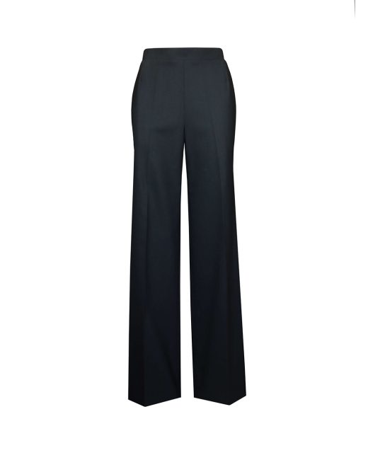 Wool-blend pants in black