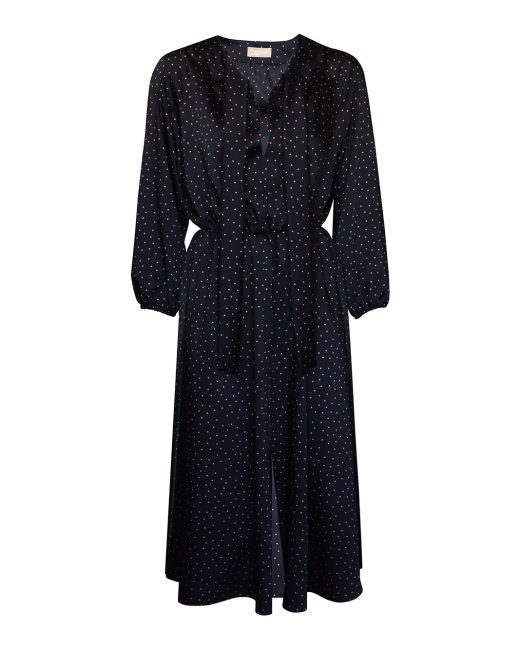 Acton satin effect midi dress