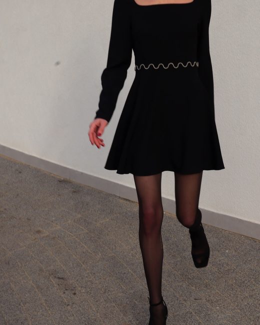 Brigitte chain-embellished crepe mini dress