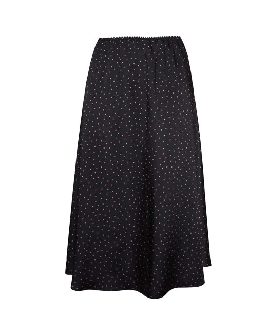 Tabita satin effect polka-dot midi skirt