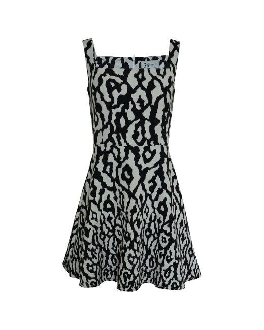 Zinaida animal print mini dress from french jacquard