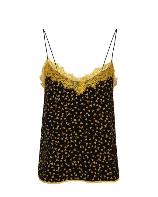 Birke corded lace-trimmed floral-print camisole