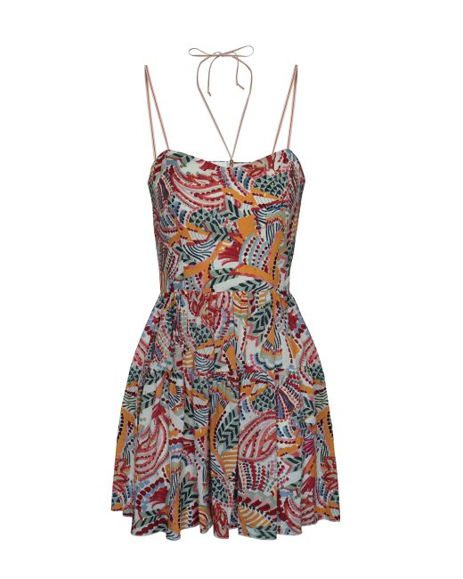 Biarritz italian viscose spaghetti straps mini dress