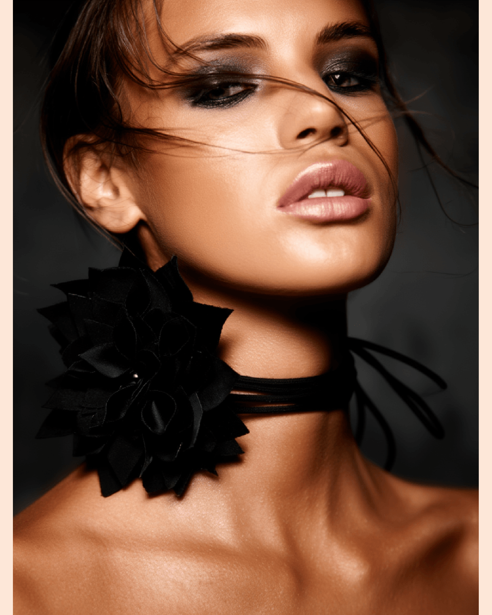 Astra Floral Satin Handcrafted Choker - Image 2