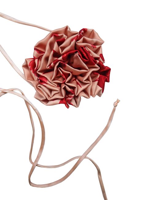 Laurent Floral Print Handcrafted Satin Choker