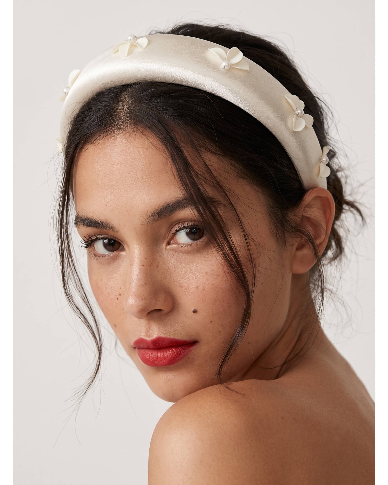 Sabrina Sequins Hand-Embellished Satin Padded Headband - Image 3